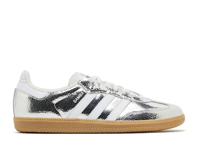 Adidas Samba OG Silver Metallic Cracked Leather