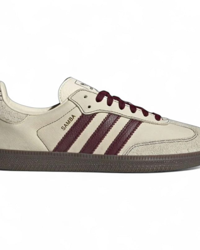 Adidas Samba OG Wonder White Maroon
