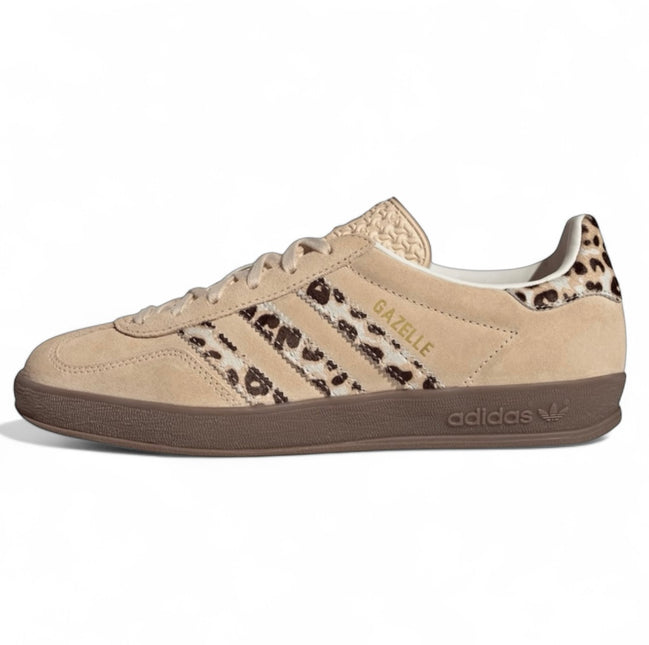 Adidas Gazelle Indoor Beige Crystal Sand / Leopard Print