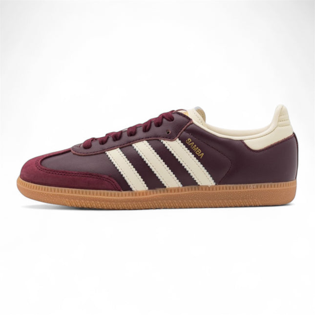 Adidas Samba OG Maroon Gold Metallic