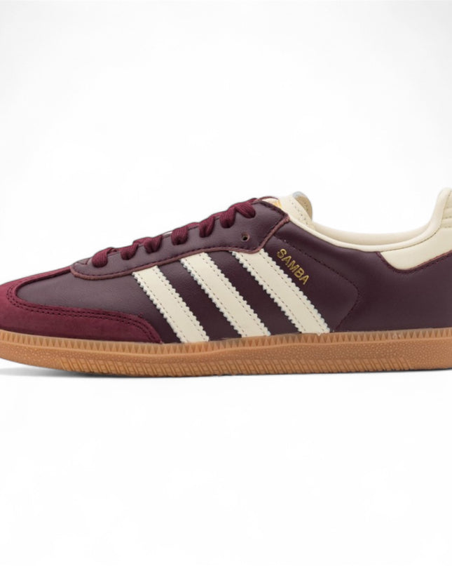 Adidas Samba OG Maroon Gold Metallic