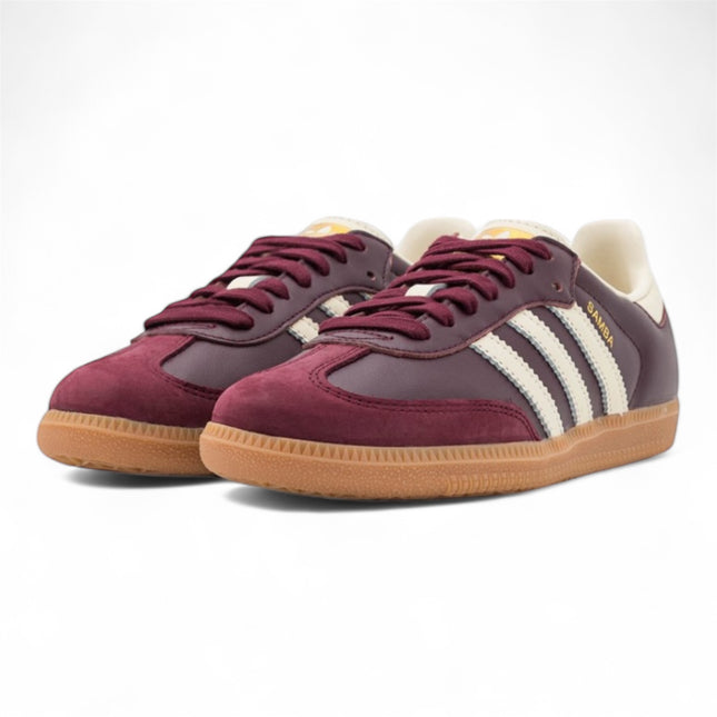 Adidas Samba OG Maroon Gold Metallic