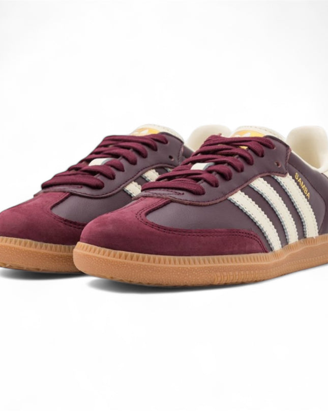 Adidas Samba OG Maroon Gold Metallic
