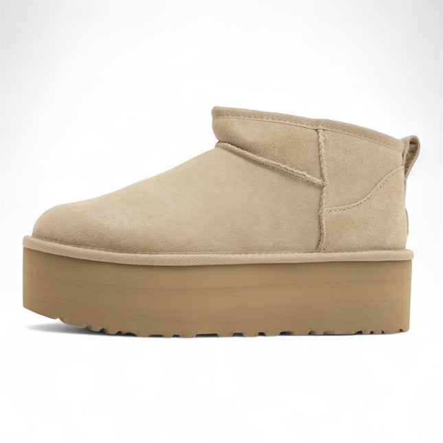 UGG Classic Ultra Mini Platform Boots Beige