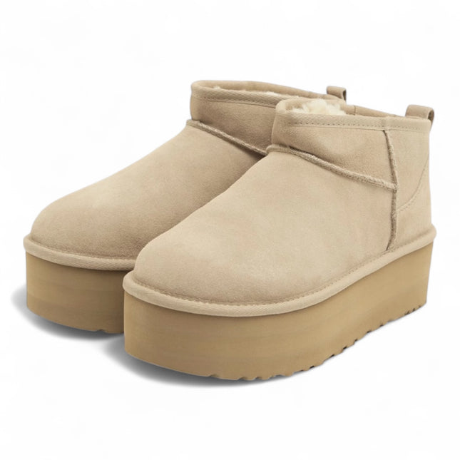 UGG Classic Ultra Mini Platform Boots Beige