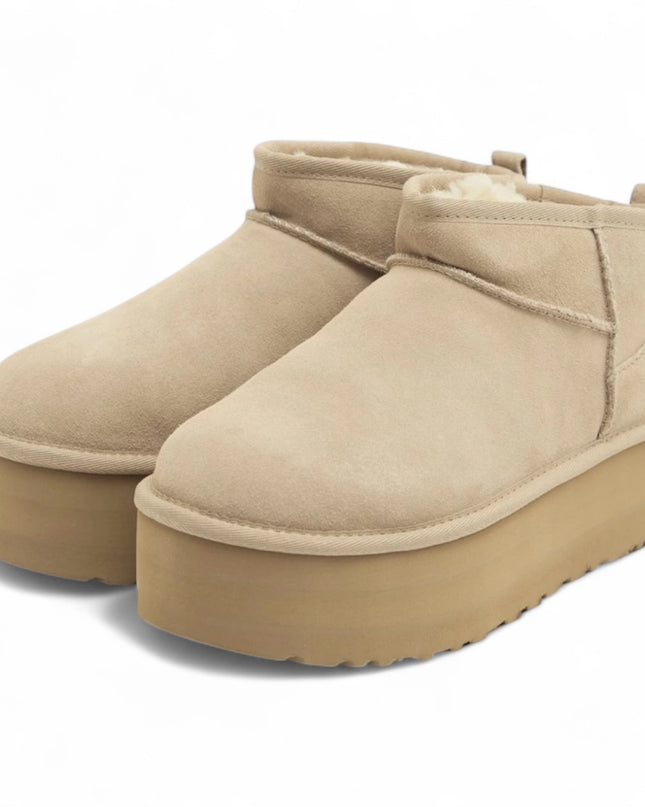 UGG Classic Ultra Mini Platform Boots Beige