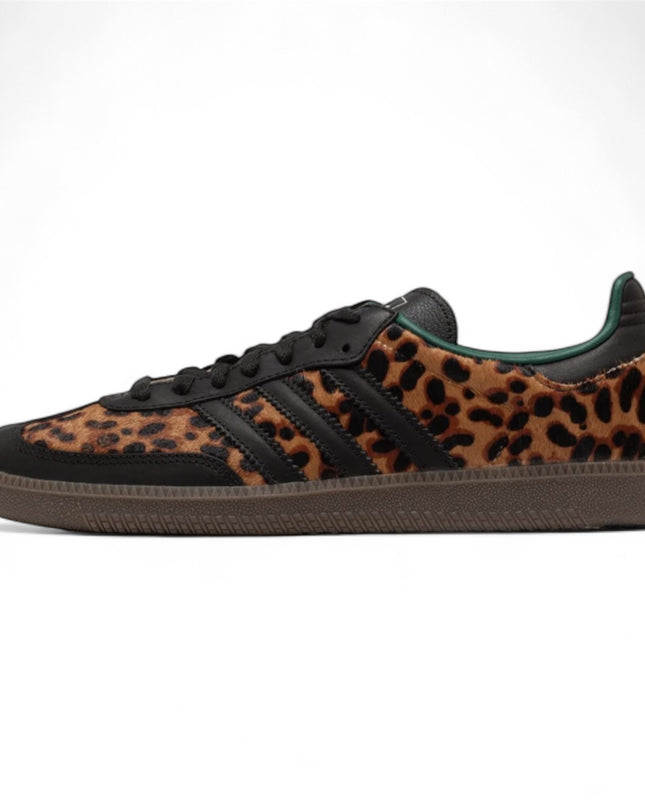 Adidas Samba OG Black Green Leopard Print