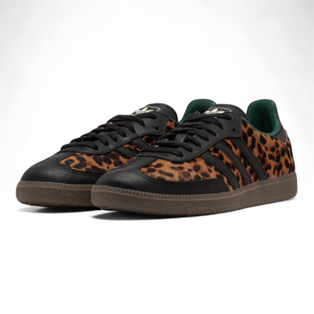 Adidas Samba OG Black Green Leopard Print