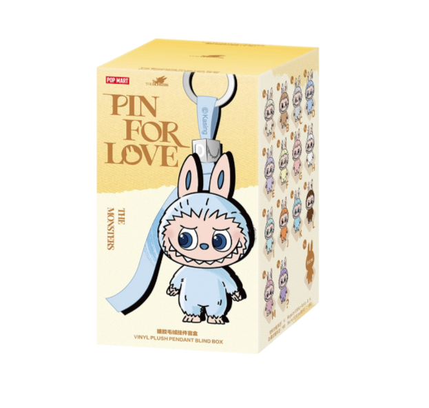 Pop Mart Labubu The Monsters Pin for Love Series Vinyl Plush Pendant (A-M) Single Blind Box